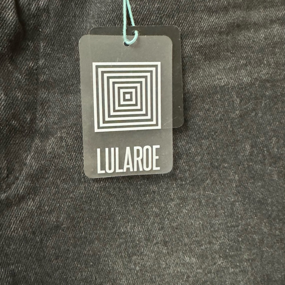 LuLaRoe Women's Flare Eclipse Wash Black Denim Jeans Size 32 - Picture 4 of 9
